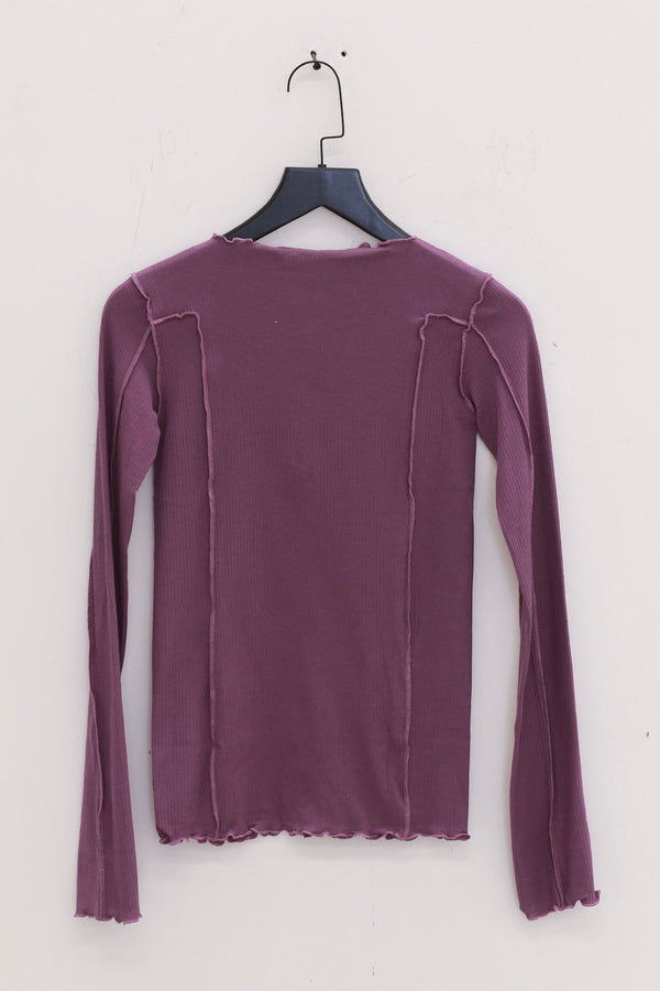 BASERANGE OMATOR Long-sleeved T-shirt BAS-TTOML-CR-AU25-VENET PURPLE (TTOML-WO-WI24)